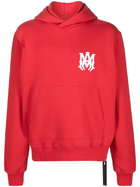 AMIRI logo-print cotton hoodie Red PF23MJL009