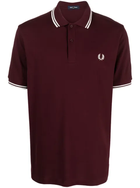 Fred Perry logo-embroidered cotton polo shirt Red M3600