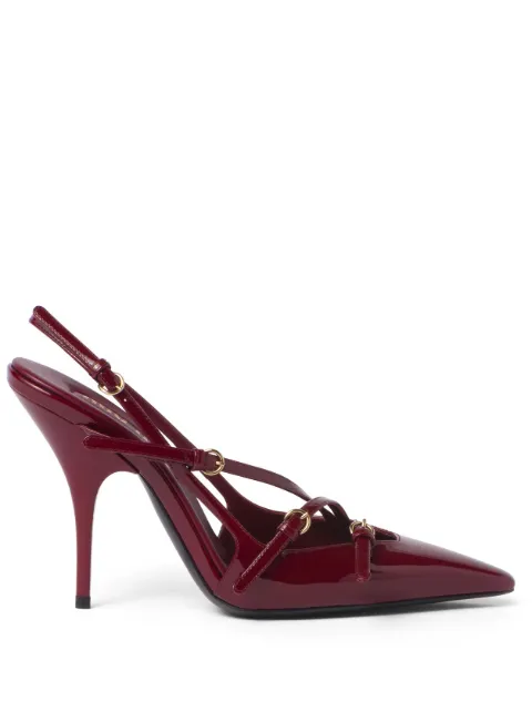Miu Miu 105mm buckle-detail slingblack pumps Red 5I013EFM105069