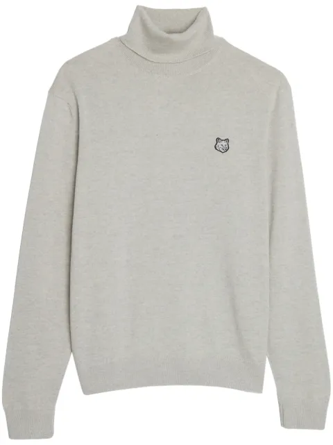 Maison Kitsuné roll-neck long-sleeve wool jumper Grey LM00812KT1036