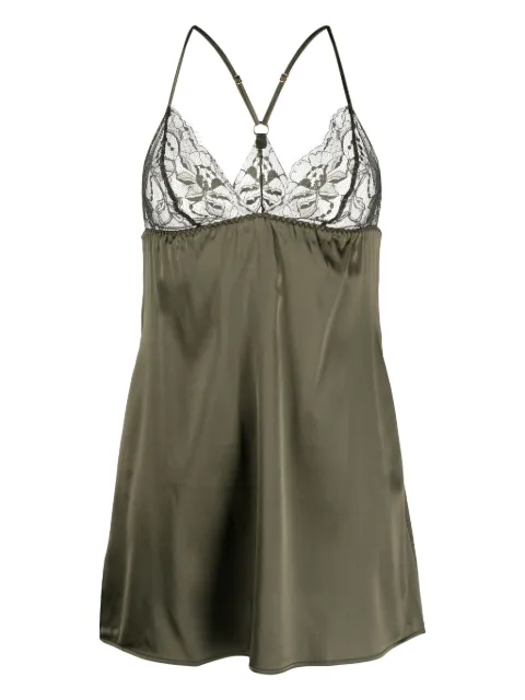 Fleur Of England Ingrid silk babydoll Green INGRIDSILKBABYDOLL