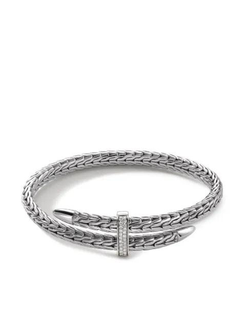 John Hardy sterling silver Spear Flex diamond cuff bracelet Silver CBP9011072DI