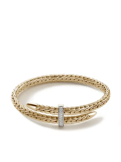 John Hardy 18kt yellow gold Spear diamond cuff bracelet Gold CGGX9011072DI