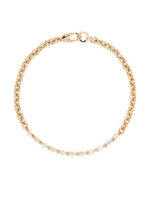 Lizzie Mandler Fine Jewelry 18kt yellow gold Éclat diamond micro chain bracelet Gold B745WD