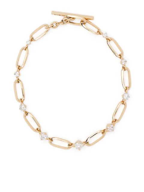 Lizzie Mandler Fine Jewelry 18kt yellow gold diamond link bracelet Gold B936