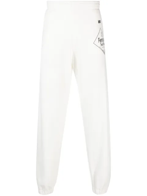 Wales Bonner logo-print track pants White UA23JE08JE04100