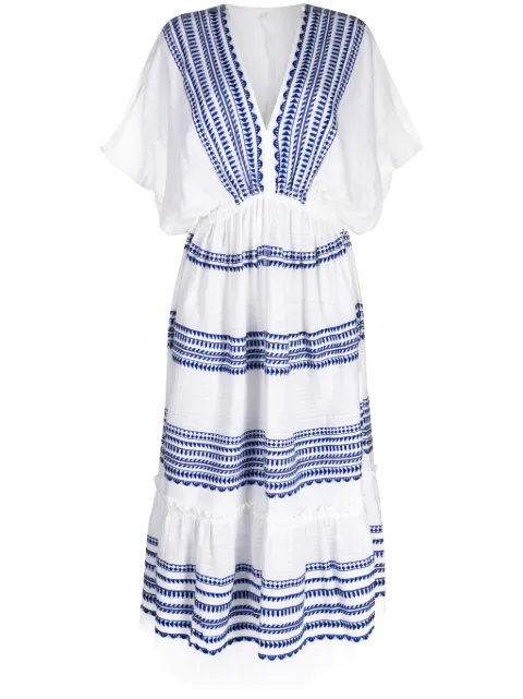 lemlem Yani plunge dress Blue HSW2303