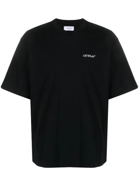 Off-White logo-print short-sleeve T-shirt Black OMAA120F23JER0071077