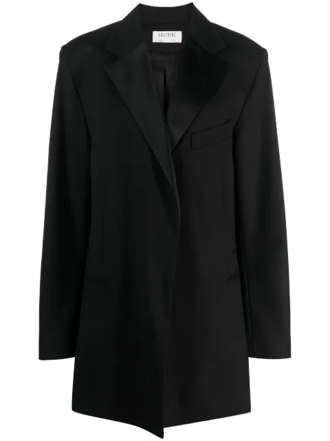 Gauchère notched-lapels single-breasted coat Black P22302161191