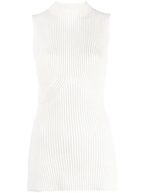 Gauchère open-back ribbed top Neutrals P22327400511