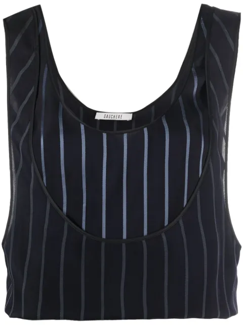 Gauchère Mini Mirror striped tank top Blue P12307290460