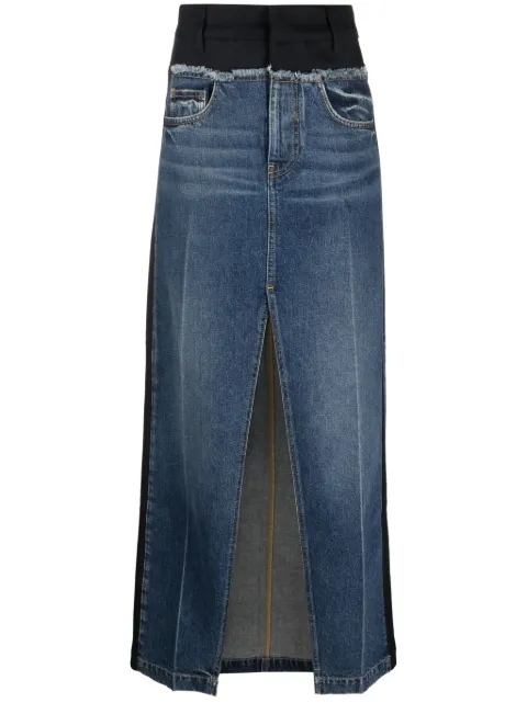 Stella McCartney panelled denim maxi skirt Blue 6D02253SPH50