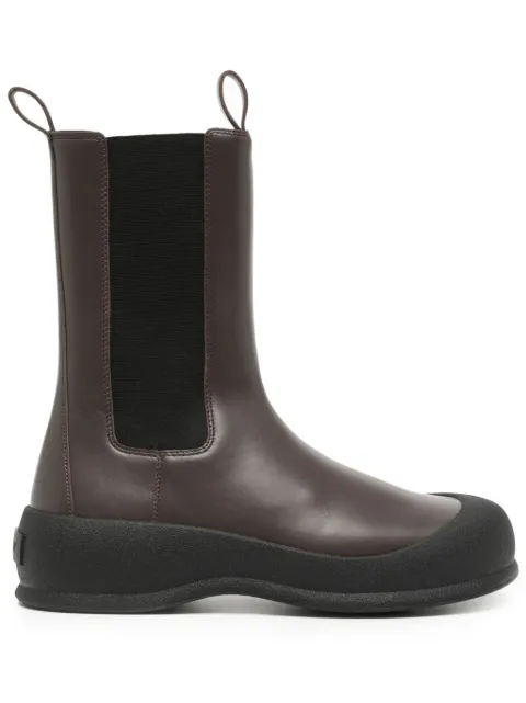 Bally flat leather boots Brown WB003MVT486