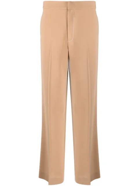 Gauchère mid-rise straight-leg trousers Neutrals P12303010304