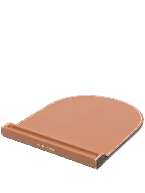 Ralph Lauren Home logo-print leather mouse pad Brown 682707254002