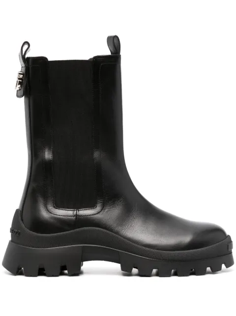 DSQUARED2 logo-plaque leather ankle boots Black ABW018301500001