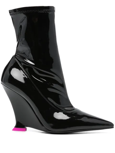 3juin Marla 100mm wedge boots Black 324W7004S0873997