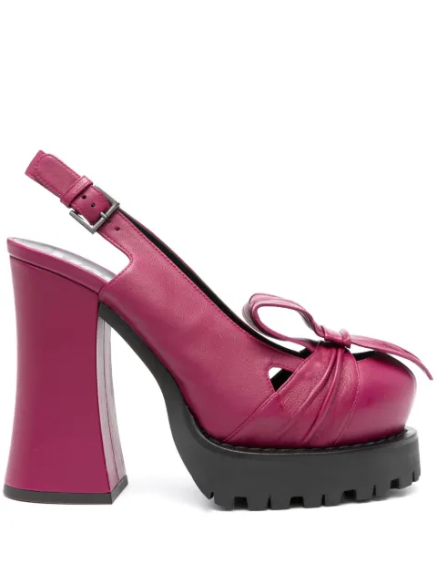 Moschino 130mm leather slingback pumps Purple MA1071GC1HMA0610