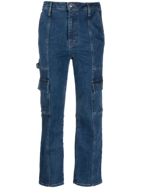 SIMKHAI high-rise cropped-leg jeans Blue 4234072DNCON