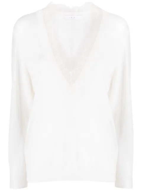 IRO Haby lace-detail jumper White WF12HABY
