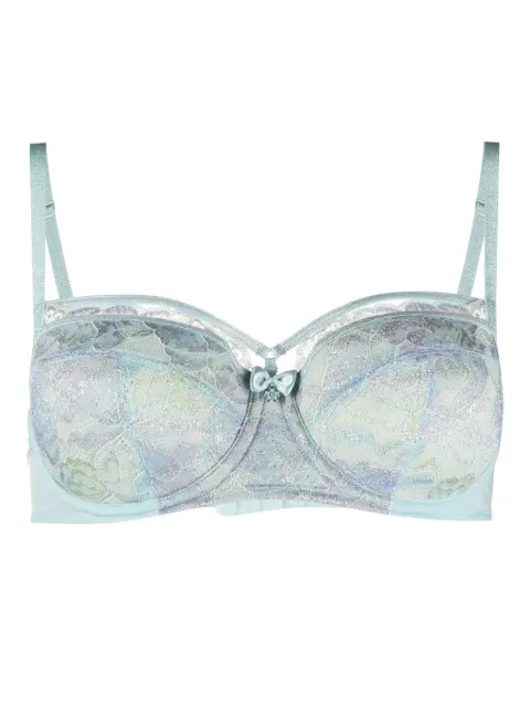 Marlies Dekkers floral-lace padded balcony bra Blue 36680