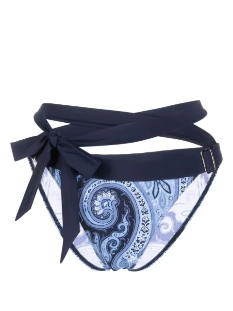 Marlies Dekkers Cache Coeur paisley-print adjustable bikini bottoms Blue 36122