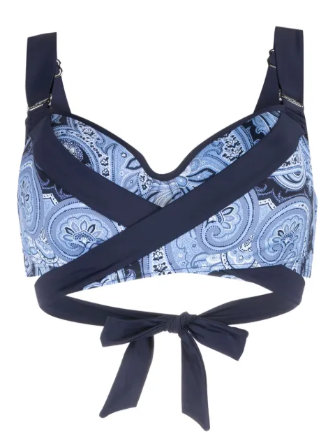 Marlies Dekkers Cache Coeur paisley-print push-up bikini top Blue 36120