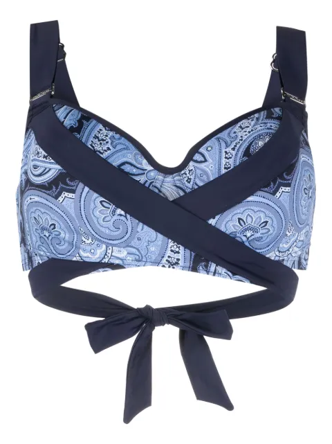 Marlies Dekkers Cache Coeur paisley-print bikini top Blue 361201