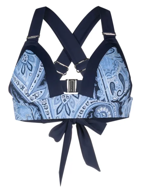 Marlies Dekkers Cache Coeur paisley-print bralette bikini top Blue 36121