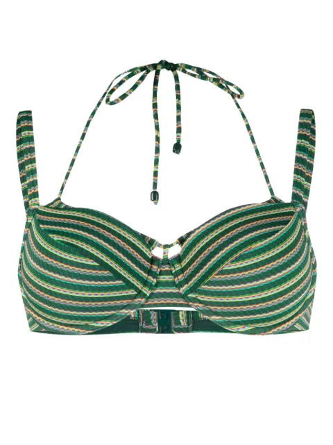 Marlies Dekkers Holi Vintage striped bikini top Green 36890
