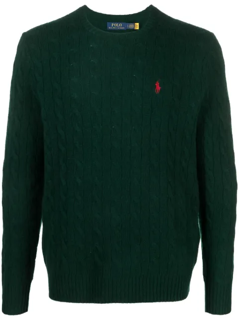 Polo Ralph Lauren Polo Pony-motif cable-knit jumper Green 710876762004