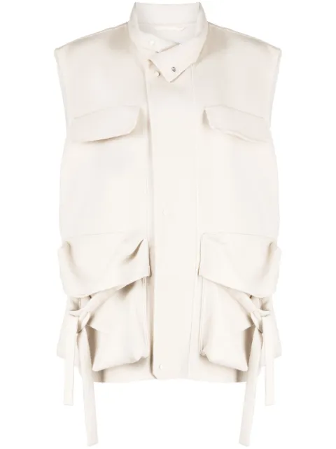 JNBY multiple-pocket wool vest Neutrals 5N9810520