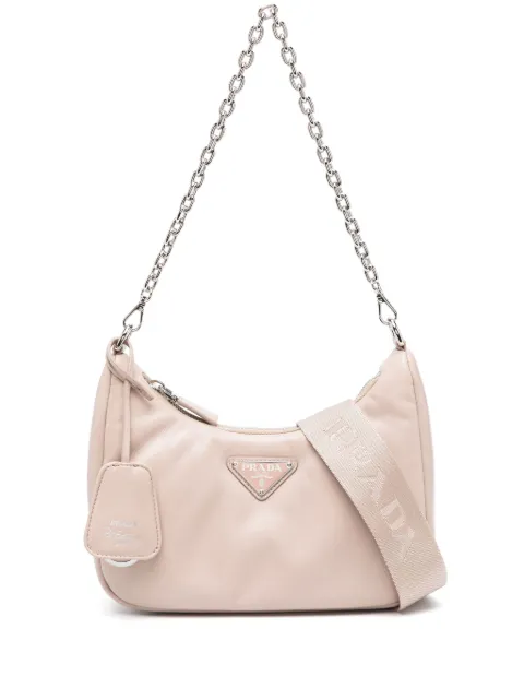 Prada Re-Edition leather shoulder bag Pink 1BH204VV9Z2DYI