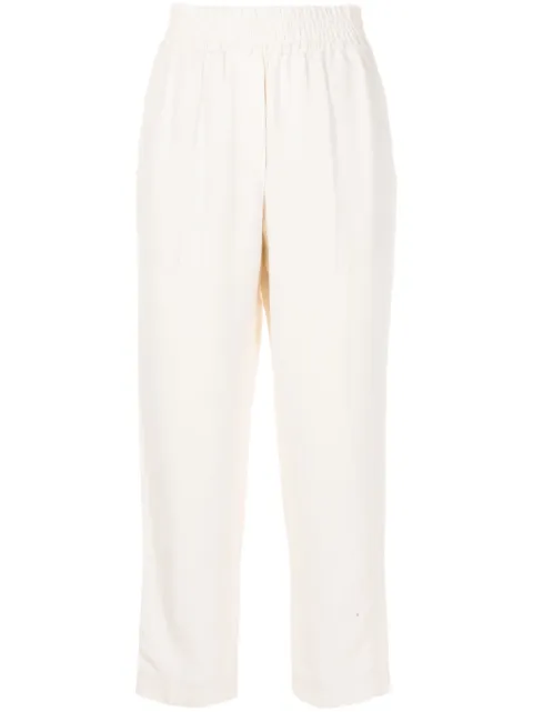 Brunello Cucinelli high-waisted linen trousers White MH126P7197C579