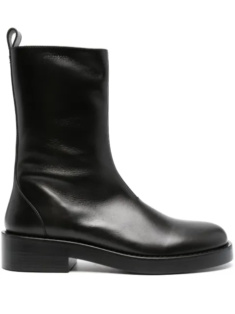 Courrèges stretch leather boots Black 323SAB012CV0021