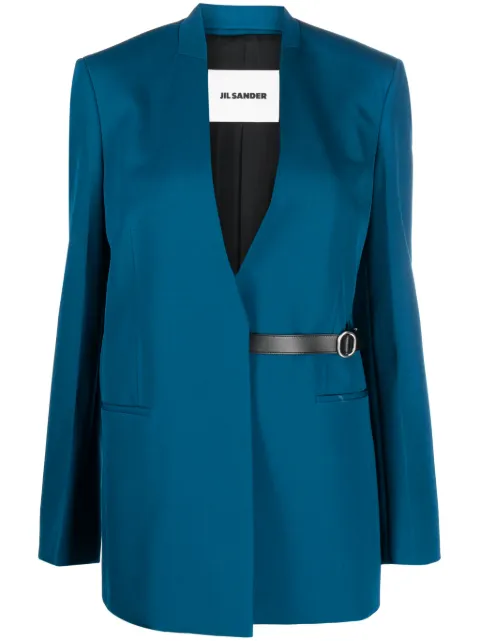 Jil Sander tailored virgin wool blazer Blue J02BN0124J40002