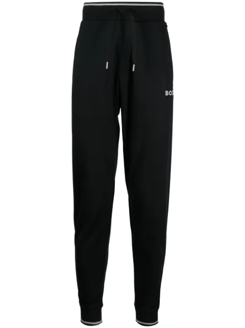BOSS logo-embroidery cotton track pants Black 50496750
