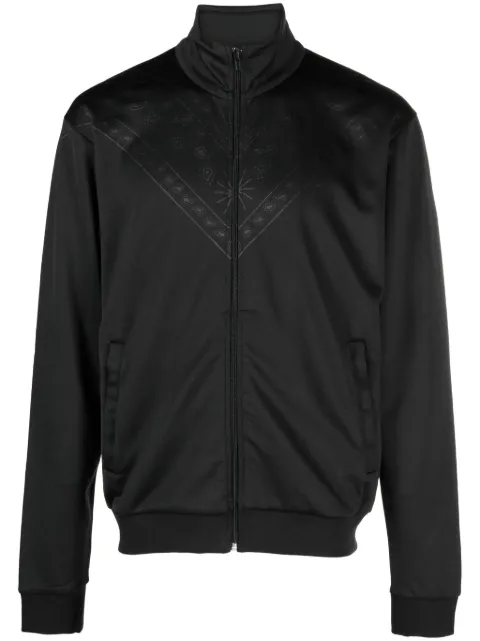 COUNTY OF MILAN bandana-print track jacket Black CMBD007F23JER0011011