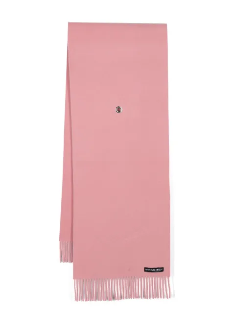 Y/Project fringed virgin wool scarf Pink SCARF15