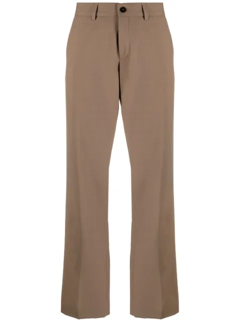 Closed straight-leg mid-rise trousers Brown C9150835J22
