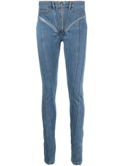 Mugler Spiral skinny jeans Blue 23W6PA0389247