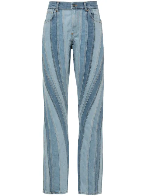 Mugler Spiral straight-leg jeans Blue 23W6PA0327280