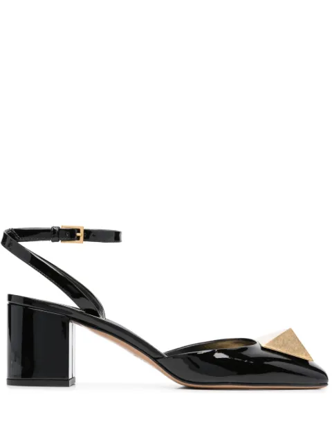 Valentino Garavani One Stud 65mm leather pumps Black WS0HD2LAF