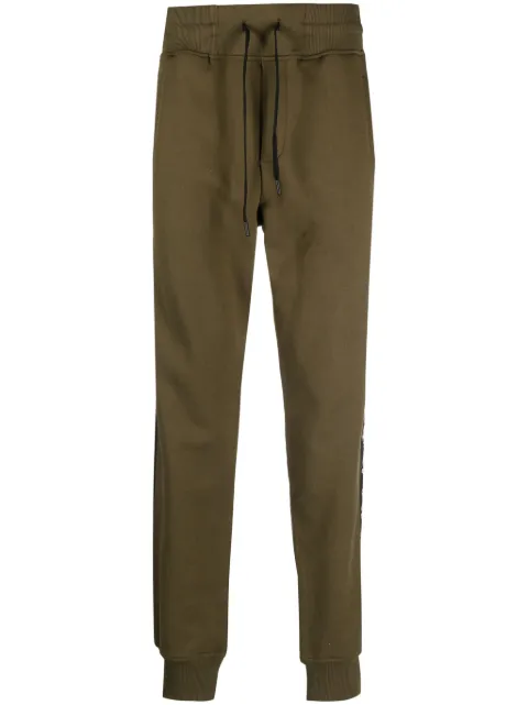 Versace Jeans Couture logo-tape detail cotton track pants Green 75GAAF11CF03F