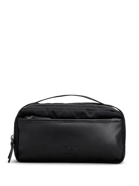 Tod's logo-debossed leather clutch bag Black XAMTRKL0200SPF