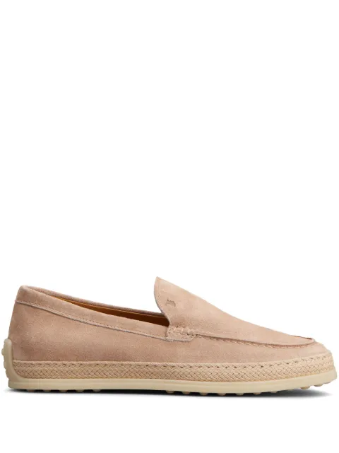 Tod's logo-debossed leather loafers Neutrals XXW92K0HU30M8W