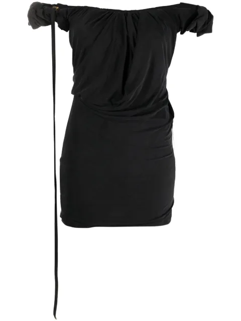 Jacquemus La Robe Ciceri draped minidress Black 233DR0872307990