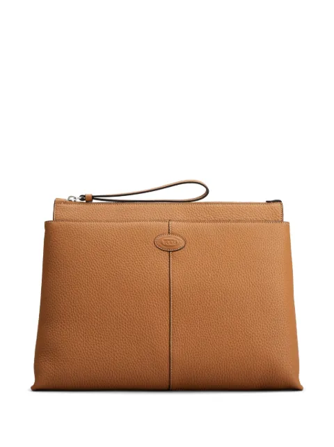 Tod's Di leather clutch bag Brown XBMDBSN0300WSS