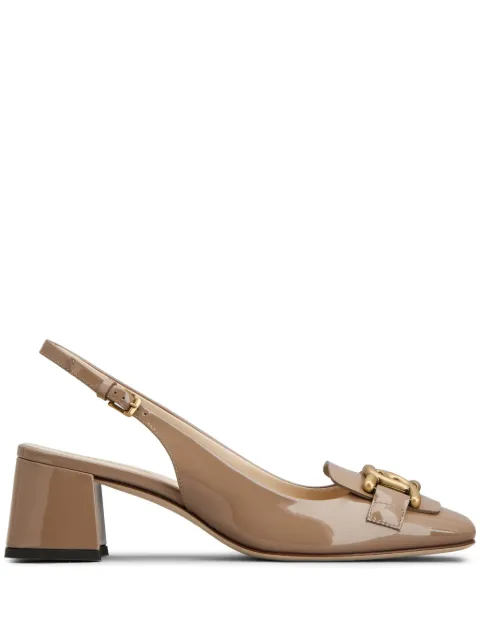 Tod's Cuoio 50mm logo-engraved pumps Neutrals XXW96K0IB60SFK