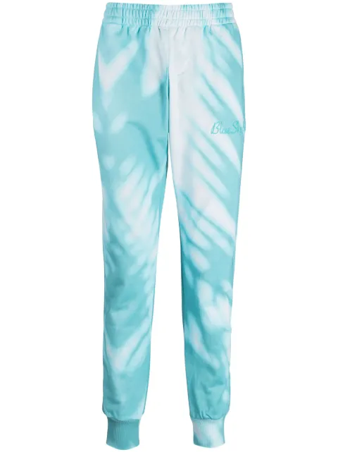 BLUE SKY INN logo-embroidered cotton track pants Blue BS2303SP005